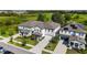 Three-house aerial view showing a community of new construction homes at 720 Split Hoof Dr, Saint Cloud, FL 34771