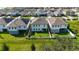 Aerial view of houses with fenced backyards at 720 Split Hoof Dr, Saint Cloud, FL 34771