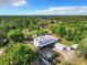 Aerial view of house, pool, and large lot with lush trees at 226 Mitnik Dr, Deltona, FL 32738
