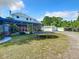 Large backyard with trampoline, pool, and garage at 226 Mitnik Dr, Deltona, FL 32738