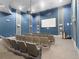 Community theater room featuring tiered seating and a large screen for an immersive viewing experience at 8938 Cabot Cliffs Dr, Davenport, FL 33896