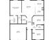 Detailed floor plan exhibiting the layout of the primary bedroom, living room, and kitchen spaces at 503 Balmoral Dr, Davenport, FL 33896