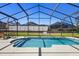 Beautiful in-ground pool with a screened enclosure and ample space for outdoor seating at 503 Balmoral Dr, Davenport, FL 33896