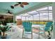 An outdoor patio featuring a pool with a screened enclosure at 1687 Kona Ln, Davenport, FL 33897