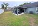 Spacious backyard with covered patio and grassy area at 1451 Twin Rivers Blvd, Oviedo, FL 32766