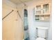 Simple bathroom with shower and toilet at 290 Valencia Rd, Debary, FL 32713