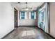 Bedroom featuring gray walls, tile flooring, a ceiling fan, and light blue curtains at 349 La Creek Ct, Debary, FL 32713