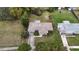 Aerial view of a home with a spacious backyard, surrounded by lush greenery and mature trees at 2819 Pembrook Dr, Orlando, FL 32810