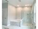 Spa-like bathroom with soaking tub and large glass shower at 2463 Francisco Art Ct, Oviedo, FL 32765