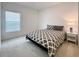 Comfortable bedroom with natural light, carpet, and a bedside table with lamp at 1393 Asher Mason Ave, Kissimmee, FL 34744