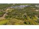Aerial view of expansive acreage with lake and pond views, a canopy of trees, and home at 2459 Adelia Blvd, Deltona, FL 32725