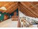 Upper level bonus room and kitchenette featuring vaulted wood ceilings and unique lighting fixtures at 2459 Adelia Blvd, Deltona, FL 32725