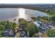 Aerial view of the property and the lakefront home at 1322 Susannah Blvd, Orlando, FL 32803