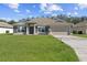 Charming single-story home featuring stone accents, attached two-car garage, and well-manicured lawn at 1928 Michigan Ct, Kissimmee, FL 34759