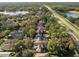 Captured from above, the homes are beautifully aligned in a verdant neighborhood by a tranquil lake at 226 W Tarrington Dr, Deland, FL 32724