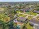 Aerial view showing house, backyard, and above ground pool at 3109 Sky St, Deltona, FL 32738