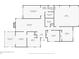 Detailed floor plan showcasing the layout of the home including the living room, bedrooms, and kitchen at 666 Sausalito Blvd, Casselberry, FL 32707