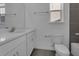 Bathroom with single vanity, toilet and shower/tub combo at 344 Belmond Dr, Debary, FL 32713