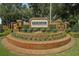 Ornate brick entrance sign to Debary Golf & Country Club at 344 Belmond Dr, Debary, FL 32713