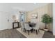 Elegant dining area with a round table and gray chairs at 344 Belmond Dr, Debary, FL 32713