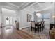 Formal dining room featuring hardwood floors and chandelier at 772 Stephens Pass Cv, Lake Mary, FL 32746