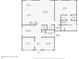 A detailed floor plan of the first floor showcasing the layout and dimensions of each room at 772 Stephens Pass Cv, Lake Mary, FL 32746