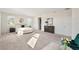 Spacious main bedroom showcasing neutral decor, a sitting area, and ample natural light at 2563 Lamar Valley St, Apopka, FL 32703