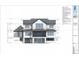 Rear architectural elevation showing the back of the house with large windows and covered patio at 17710 Broad St, Montverde, FL 34756