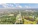 Aerial perspective of a grand home and estate with mature landscaping bordered by a perimeter of lush trees at 4001 Ainsley Ave, Orlando, FL 32833