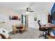 A large flex room featuring an oval table, a work space, and nautical decor at 4001 Ainsley Ave, Orlando, FL 32833