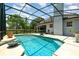 Screened pool surrounded by greenery offers privacy and an ideal outdoor retreat at 2523 Madron Ct, Orlando, FL 32806