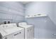 Well-equipped laundry room, washer, dryer, and ample shelving at 356 Nova Dr, Davenport, FL 33837