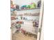 Walk-in pantry with wire shelving, offering generous storage for food and household items at 1518 Alligator St, St Cloud, FL 34771