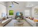Open-concept living room featuring neutral decor, and ample natural light at 8704 Crestgate Cir, Orlando, FL 32819