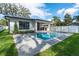 Inviting backyard featuring a sparkling pool, an outdoor kitchen, and a manicured lawn at 1904 Illinois St, Orlando, FL 32803