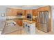 Modern kitchen with stainless steel appliances and an island at 19808 Seaview St, Orlando, FL 32833