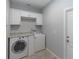 Laundry room with white cabinets and space for a washer and dryer at 19808 Seaview St, Orlando, FL 32833