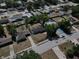 An aerial shot showcasing the neighborhood, with well-spaced homes and tree-lined streets in a residential area at 5018 Figwood Ln, Orlando, FL 32808