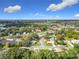 Picturesque aerial scene highlighting neighborhood homes surrounded by lush greenery, ponds, and inviting community spaces at 5240 N Lake Burkett Ln, Winter Park, FL 32792