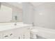 Simple bathroom with a tub and shower at 103 Old Sunbeam Dr, South Daytona, FL 32119