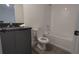 Modern bathroom with sleek vanity, contemporary fixtures, and a clean, bright aesthetic at 3245 Sustainable Way, Kissimmee, FL 34747
