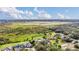 Scenic aerial view of houses surrounded by vast green spaces and wooded areas at 4750 Rummell Rd, St Cloud, FL 34771