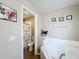 A clean, well-maintained bathroom with a tub and shower at 3529 Sanctuary Dr, St Cloud, FL 34769
