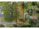 Aerial view of a property lot surrounded by mature trees in a residential area at 1669 Markel Dr, Winter Garden, FL 34787