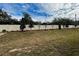 Landscaped backyard with a new vinyl privacy fence at 371 Lady Palm St, Apopka, FL 32703