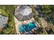 Aerial view of the community center and pool at 1989 Marsh Hen Vlg, Deland, FL 32720