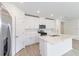 Modern kitchen with white cabinets and island at 5166 Minneola Ln, Saint Cloud, FL 34772