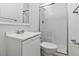 Clean bathroom with tile flooring, glass enclosed shower, and a vanity at 2341 Devon Ct, Winter Park, FL 32789