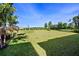 Sprawling backyard with lush green grass, mature trees, and an elegant fence, perfect for recreation at 11218 Pixie Mandarin Ct, Winter Garden, FL 34787