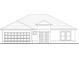 Detailed exterior elevation showcasing a single-story home with a large garage and covered entry at 0 Paddock St, Orlando, FL 32833